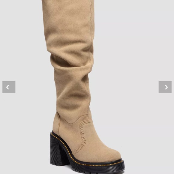 Dr. Martens Beige Heeled Boots - Picture 2 of 2